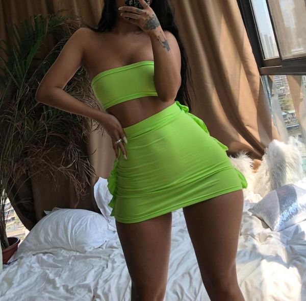 two piece dress uhhfuyf set women 2021 arrivals halter bandage ruffle mini skirts sets tracksuits beachwear festival clothing, White
two piece dress uhhfuyf set women 2021 arrivals halter bandage ruffle mini skirts sets tracksuits beachwear festival clothing, White