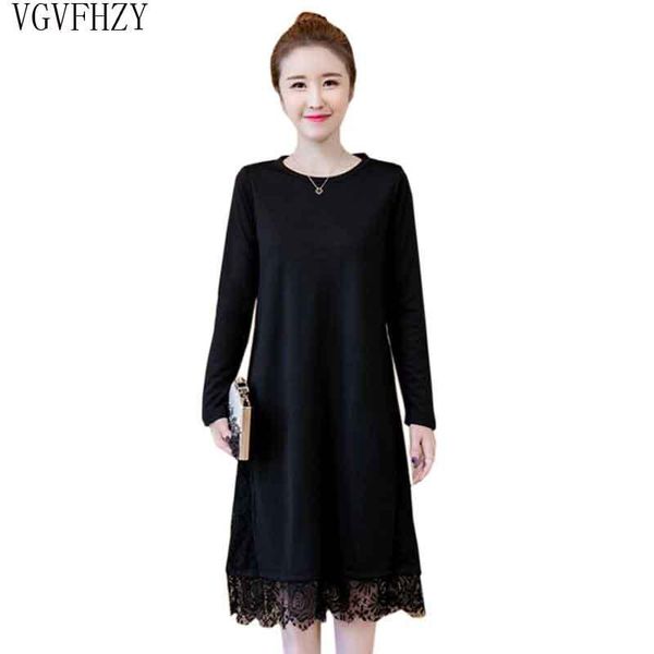 casual dresses 2021 women vintage long sleeve lace dress stitching knee-length slim warm sweater christmas party elegant ly1346, Black;gray
casual dresses 2021 women vintage long sleeve lace dress stitching knee-length slim warm sweater christmas party elegant ly1346, Black;gray