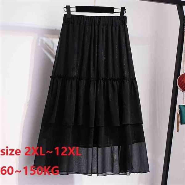large size 12xl 150kg women skirt black chiffon high waist summer casual big skirts
large size 12xl 150kg women skirt black chiffon high waist summer casual big skirts