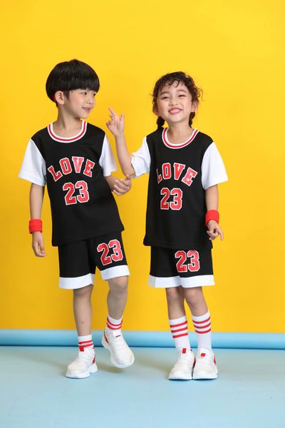 black 2 basketball sets for kids kit young sports suits jersey+shorts love #23 boy children clothing wear, Black;red
black 2 basketball sets for kids kit young sports suits jersey+shorts love #23 boy children clothing wear, Black;red