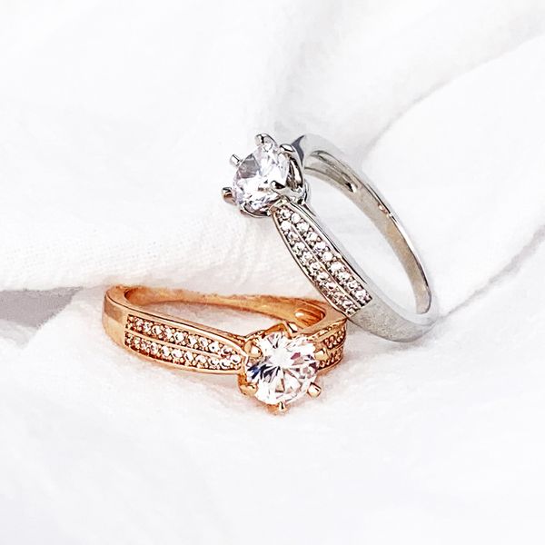 classic forever love with side stones rings woman copper prong setting zircon ring for women exquisite promise of marriage engagement bridal, Silver
classic forever love with side stones rings woman copper prong setting zircon ring for women exquisite promise of marriage engagement bridal, Silver
