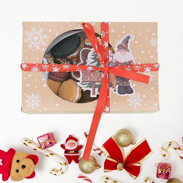 6pcs christmas kraft paper box with clear window cookie gift for merry year party candy gifts package supplies wrap
6pcs christmas kraft paper box with clear window cookie gift for merry year party candy gifts package supplies wrap