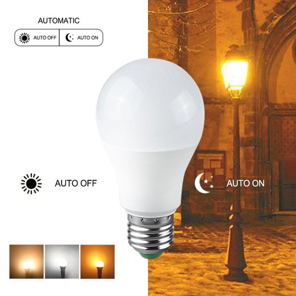 

bulbs led dusk to dawn sensor light bulb b22 e27 10w ac 85-265v day night auto on off lamp for garage garden yard porch