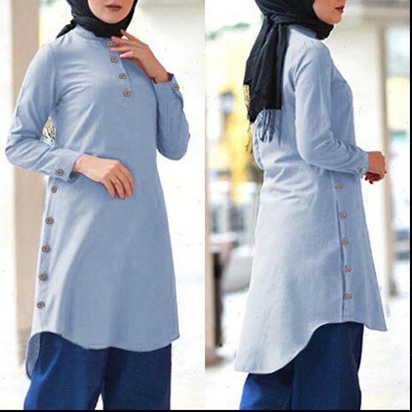 asymmetrical zanzea vintage autumn muslim womens blouses long button blusas plus size islamic tunic, White
asymmetrical zanzea vintage autumn muslim womens blouses long button blusas plus size islamic tunic, White