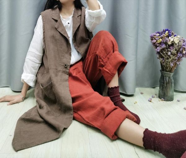 jackets retro long spring women coat cardigan button sleeveless pocket casual vintage women's, Black;brown
jackets retro long spring women coat cardigan button sleeveless pocket casual vintage women's, Black;brown