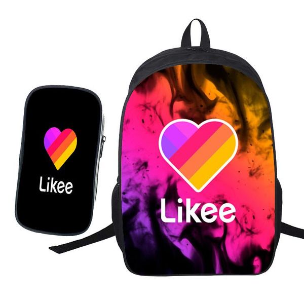 backpack 2pcs/set likee rucksack students girls boys knapsack pretty schoolbag video app for kids teens children
backpack 2pcs/set likee rucksack students girls boys knapsack pretty schoolbag video app for kids teens children