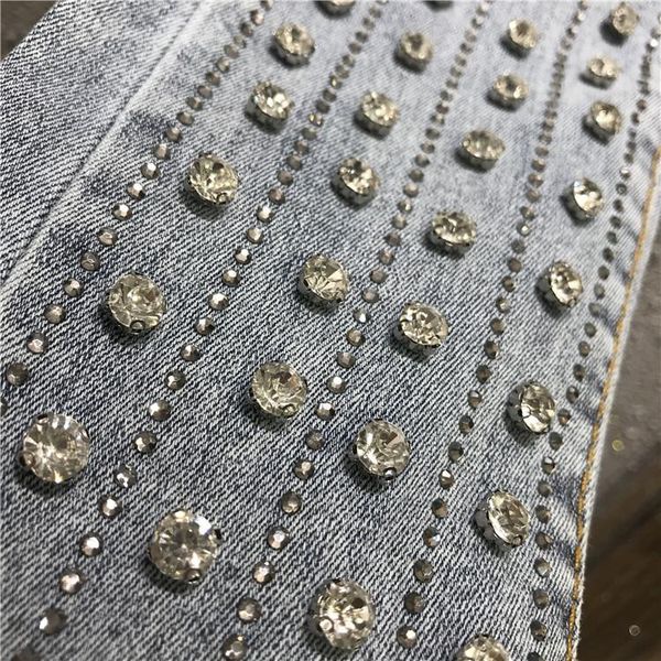 women's jeans rhinestone beaded pants 2021 spring high-waist ripped slim-fit denim pencil ankle-length skinny --, Blue
women's jeans rhinestone beaded pants 2021 spring high-waist ripped slim-fit denim pencil ankle-length skinny --, Blue