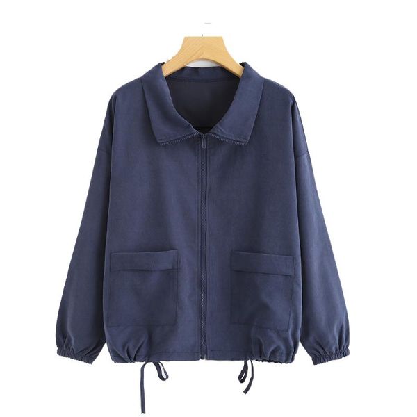woman fashion drawstring pocket zipper solid color coat women's jackets, Black;brown
woman fashion drawstring pocket zipper solid color coat women's jackets, Black;brown