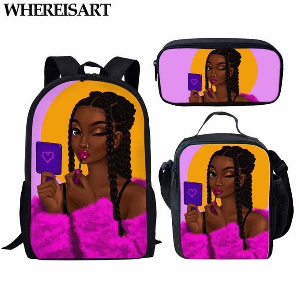 school bags whereisart 3pcs/set cartoon black girl print kids bag african girls backpack for children book cute pencil case
school bags whereisart 3pcs/set cartoon black girl print kids bag african girls backpack for children book cute pencil case