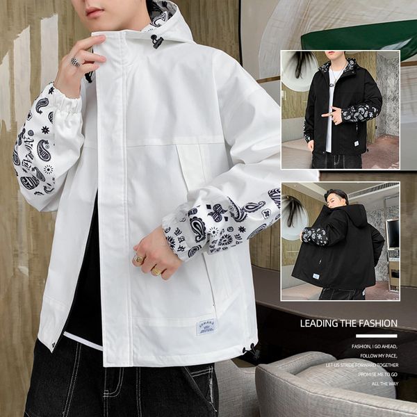 cashew blossom stitched hooded men's oversized youth couple casual cardigan et autumn hip hop, Black;brown
cashew blossom stitched hooded men's oversized youth couple casual cardigan et autumn hip hop, Black;brown