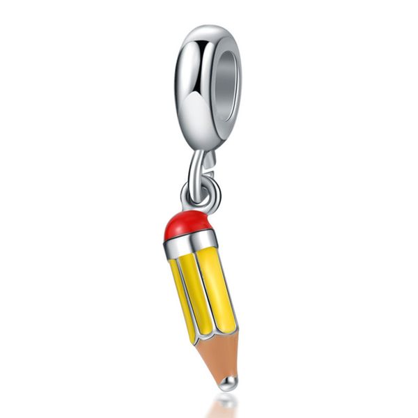 1pcs cute pencil pendant diy beads adapting to original pandora charm bracelet ladies jewelry making gifts, Silver
1pcs cute pencil pendant diy beads adapting to original pandora charm bracelet ladies jewelry making gifts, Silver
