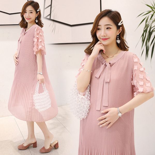 maternity dress summer loose chiffon maternity pregnant women pleated short sleeve vestidos gravidas pregnancy plus size, White
maternity dress summer loose chiffon maternity pregnant women pleated short sleeve vestidos gravidas pregnancy plus size, White