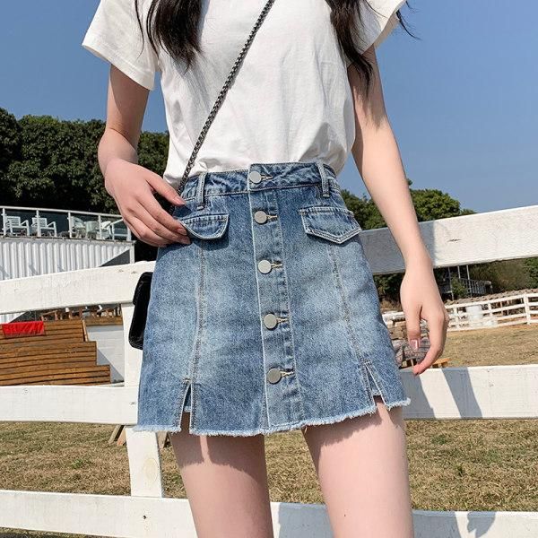 skirts 2021 women's single-breasted ultra-short denim skirt fashion high waist harajuku mini pants, Black
skirts 2021 women's single-breasted ultra-short denim skirt fashion high waist harajuku mini pants, Black