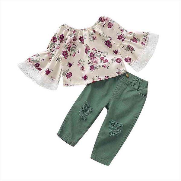 infant kids baby girl long flare lace sleeve floral blouse denim hole pants clothes autumn outfit set, White
infant kids baby girl long flare lace sleeve floral blouse denim hole pants clothes autumn outfit set, White