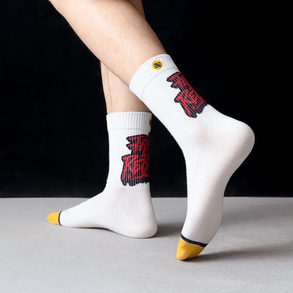 men's socks rzhbro 5 pairs/set with print men cotton letters color contrast warm comfortable breathable eu size 37-43, Black
men's socks rzhbro 5 pairs/set with print men cotton letters color contrast warm comfortable breathable eu size 37-43, Black