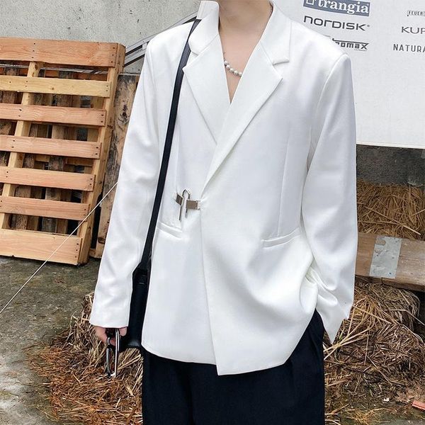 men's suits & blazers wear tide koean casual suit coat for male 2021 autumn loose simple couples long sleeve, White;black
men's suits & blazers wear tide koean casual suit coat for male 2021 autumn loose simple couples long sleeve, White;black