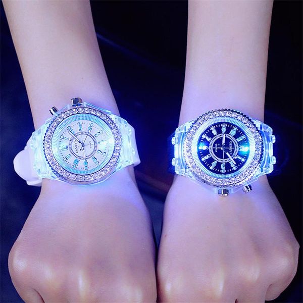 wristwatches luminous women sports watch diamond dial led waterproof 30m colorful glow with silicone strap flashing quartz watches for ladie, Slivery;brown
wristwatches luminous women sports watch diamond dial led waterproof 30m colorful glow with silicone strap flashing quartz watches for ladie, Slivery;brown