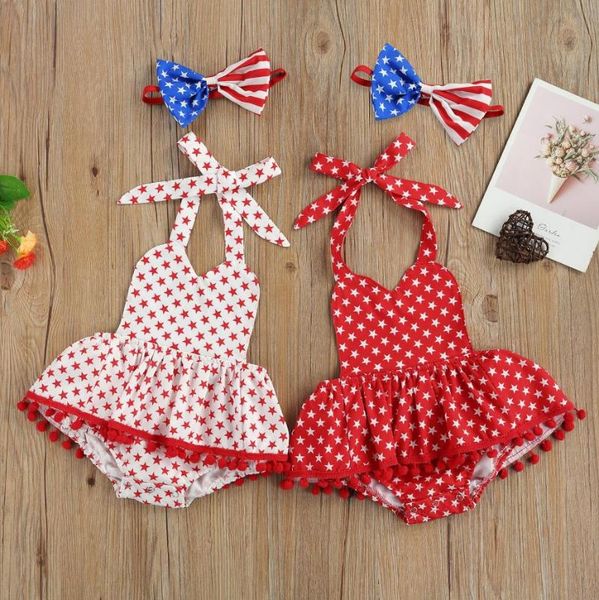rompers born baby independence day outfits girl sleeveless tie up pentagram print halter romper with pompom bowknot headband, Blue
rompers born baby independence day outfits girl sleeveless tie up pentagram print halter romper with pompom bowknot headband, Blue