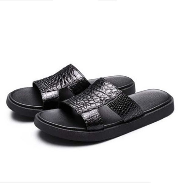 slippers ouluoer summer thailand crocodile leather men male fashion wear outside non-slip black genuine
slippers ouluoer summer thailand crocodile leather men male fashion wear outside non-slip black genuine