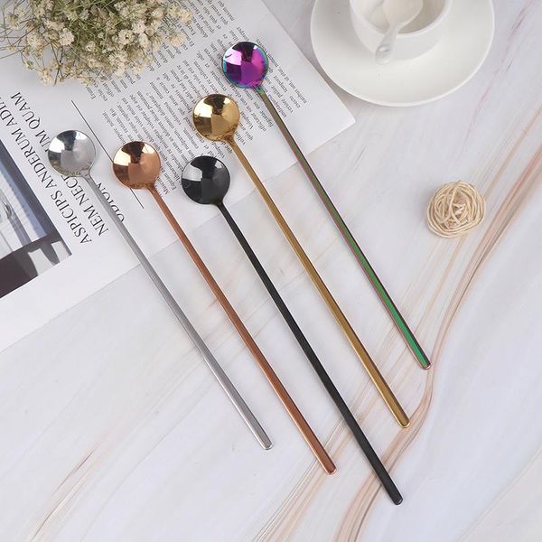 spoons 24cm long handled stainless steel ice cream dessert tea spoon colorful coffee dinnerware flatware kitchen tools 1pcs
spoons 24cm long handled stainless steel ice cream dessert tea spoon colorful coffee dinnerware flatware kitchen tools 1pcs