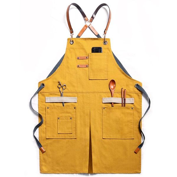 aprons durable goods denim work apron with tool pockets cross-back straps adjustable for woodworking painting cooking
aprons durable goods denim work apron with tool pockets cross-back straps adjustable for woodworking painting cooking