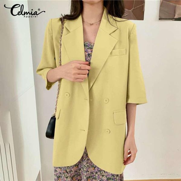 autumn fashion women solid blazers and jackets celmia work office lady thin suit female double breasted business blazer coats women's s, White;black
autumn fashion women solid blazers and jackets celmia work office lady thin suit female double breasted business blazer coats women's s, White;black