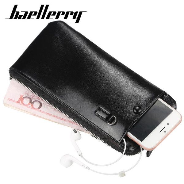 baellerry classic wallets long card holder male purse quality zipper large capacity big leather business wallet, Red;black
baellerry classic wallets long card holder male purse quality zipper large capacity big leather business wallet, Red;black