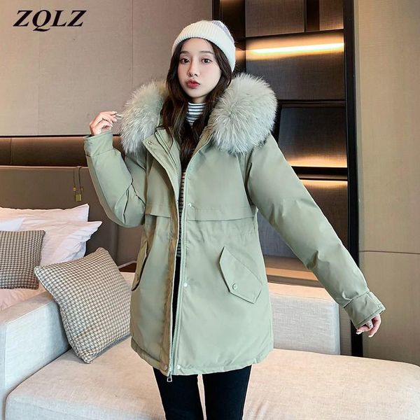 women's down & parkas zqlz cotton padded coat women winter 2021 long parka female loose solid hooded fur collar plus size warm black ja
women's down & parkas zqlz cotton padded coat women winter 2021 long parka female loose solid hooded fur collar plus size warm black ja