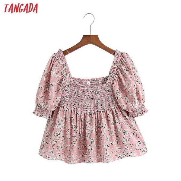 tangada women retro pink flowers print crop shirt puff short sleeve summer chic female shirt 6z129 210609, White
tangada women retro pink flowers print crop shirt puff short sleeve summer chic female shirt 6z129 210609, White
