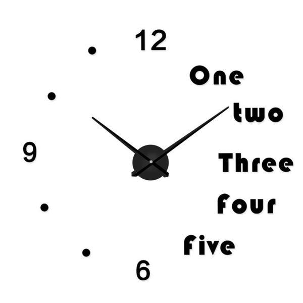 wall clocks creative large diy acrylic personality mute clock simple for home decor office (black, without battery)
wall clocks creative large diy acrylic personality mute clock simple for home decor office (black, without battery)