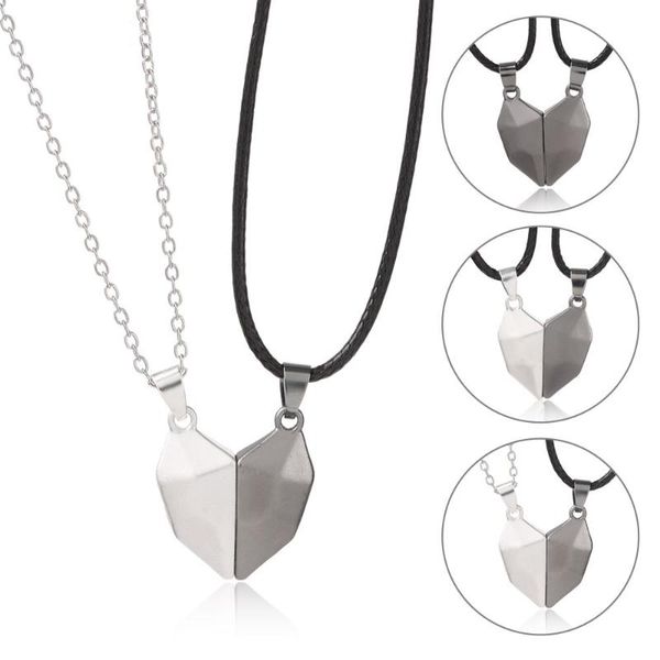 pendant necklaces 2pcs fashion distance faceted matching jewelry lovers wishing stone heart magnet necklace, Silver
pendant necklaces 2pcs fashion distance faceted matching jewelry lovers wishing stone heart magnet necklace, Silver