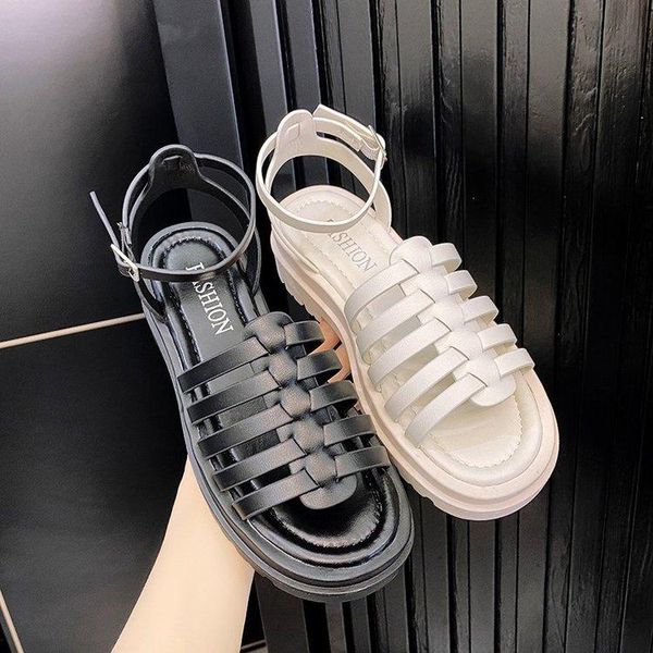sandals women cut outs summer flat heels casual round toe t strap buckle female shoes size 35-40, Black
sandals women cut outs summer flat heels casual round toe t strap buckle female shoes size 35-40, Black
