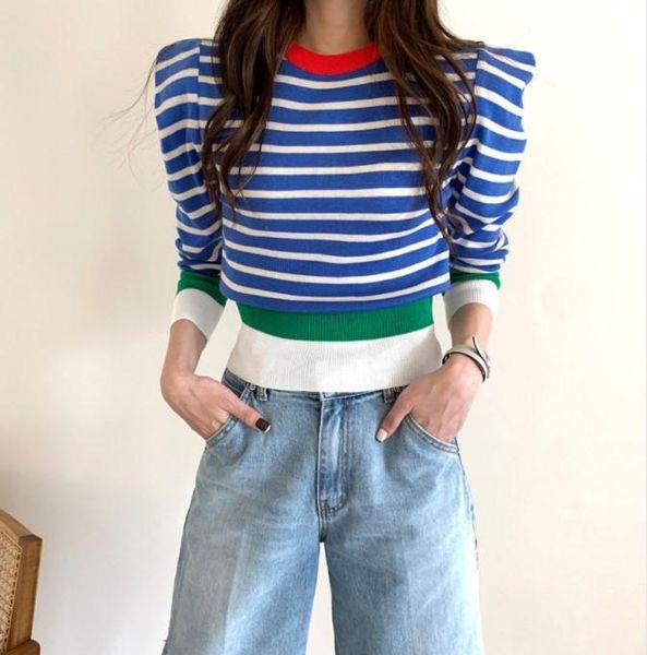 women's sweaters korean striped color-blocked knitted pullovers 2021 autumn winter long sleeve o-neck casual fashion ladies jumpers, White;black
women's sweaters korean striped color-blocked knitted pullovers 2021 autumn winter long sleeve o-neck casual fashion ladies jumpers, White;black
