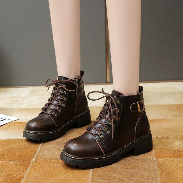 boots fashion round toe lace up women platform non-slip leather winter keep warm shoes zapatillas mujer 2021, Black
boots fashion round toe lace up women platform non-slip leather winter keep warm shoes zapatillas mujer 2021, Black