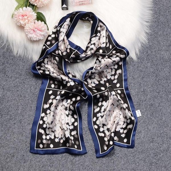 scarves luxury 100% silk scarf women brand skinny towel foulard neckerchie hijab feeling chiffon pareo bandana, Blue;gray
scarves luxury 100% silk scarf women brand skinny towel foulard neckerchie hijab feeling chiffon pareo bandana, Blue;gray