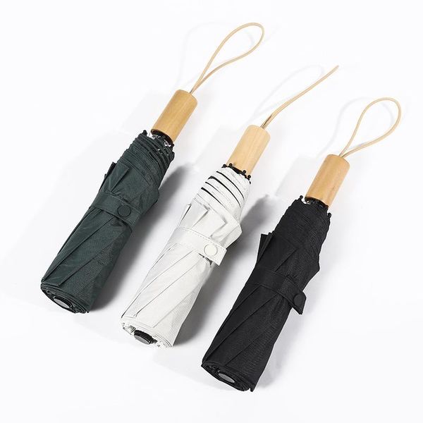 umbrellas women sun umbrella fashion wooden handle solid color three-foling black coating sunscreen uv protection sunny and rainy
umbrellas women sun umbrella fashion wooden handle solid color three-foling black coating sunscreen uv protection sunny and rainy