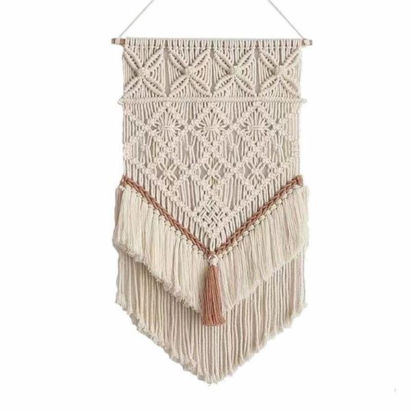 tapestries 80*45 cm macrame tapestry boho handmade woven hanging wall art cotton ornament with tassels room bedroom decor
tapestries 80*45 cm macrame tapestry boho handmade woven hanging wall art cotton ornament with tassels room bedroom decor