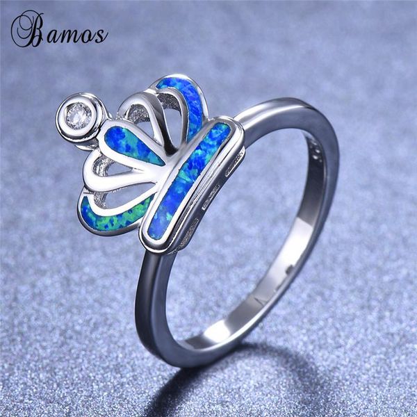 wedding rings bamos silver color crown ring for women bule/white opal with stone luxury jewelry engagement gifts, Slivery;golden
wedding rings bamos silver color crown ring for women bule/white opal with stone luxury jewelry engagement gifts, Slivery;golden
