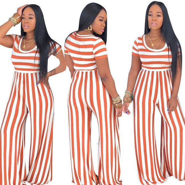 fashion casual dresses women's stripe wide leg jumpsuit, Black;gray
fashion casual dresses women's stripe wide leg jumpsuit, Black;gray