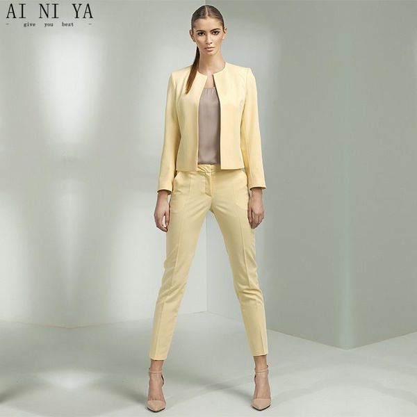 jacket pants yellow women business suits office uniform designs trouser suit female formal work wear 2 piece slim blazers women's two, White
jacket pants yellow women business suits office uniform designs trouser suit female formal work wear 2 piece slim blazers women's two, White