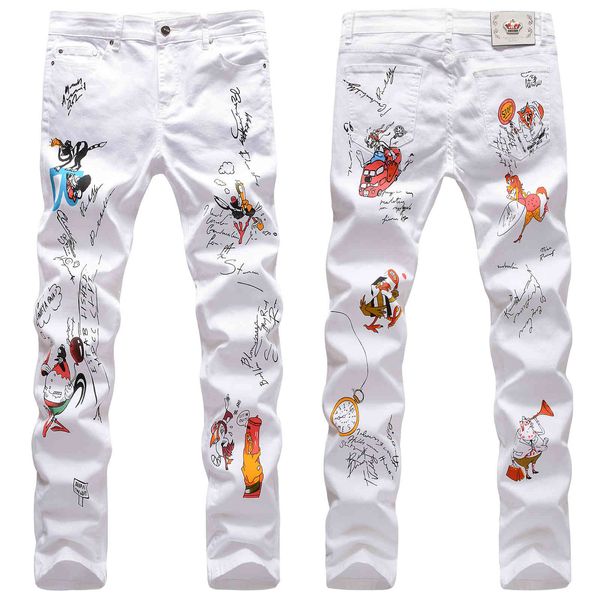 jeans street pure white 3d digital colorful printing all kinds of animal men's elastic small straight, Blue
jeans street pure white 3d digital colorful printing all kinds of animal men's elastic small straight, Blue