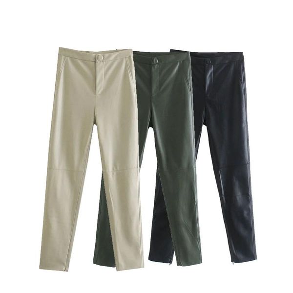 women's pants & capris xeasy 2021 spring autumn women vintage solid pu female fashion streetwear slim high waist casual chic pencil, Black;white
women's pants & capris xeasy 2021 spring autumn women vintage solid pu female fashion streetwear slim high waist casual chic pencil, Black;white
