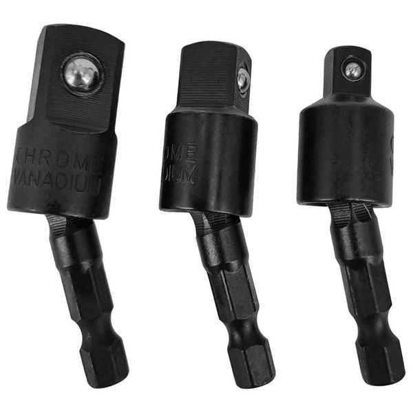 professiona electric drills 3pc wobble socket adapters universal joint swivel set, 1/4 inch hex shank to 3/8 1/2 square drives
professiona electric drills 3pc wobble socket adapters universal joint swivel set, 1/4 inch hex shank to 3/8 1/2 square drives