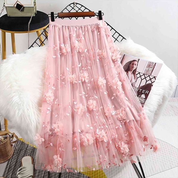 summer fashion flower fairy elastic women skirts high waist slimming pink mesh a line long free, Black
summer fashion flower fairy elastic women skirts high waist slimming pink mesh a line long free, Black
