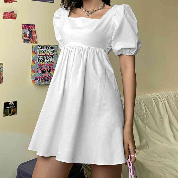womens summer fashion dresses solid color white elegant puff sleeve backless party beach vacation casual mini dress, Black;gray
womens summer fashion dresses solid color white elegant puff sleeve backless party beach vacation casual mini dress, Black;gray
