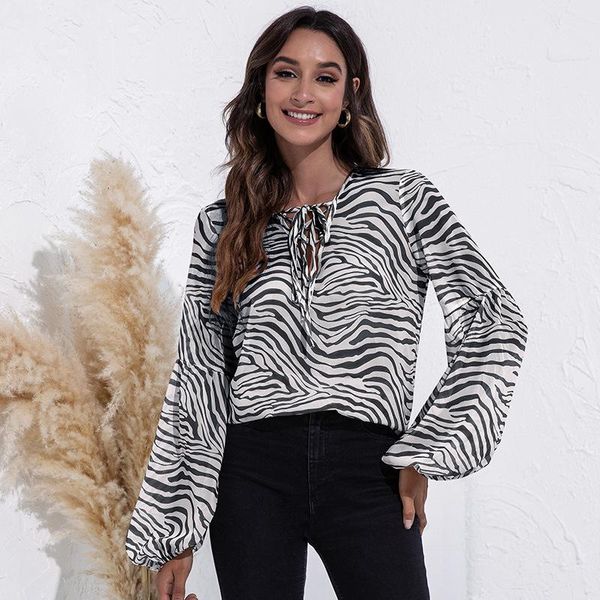 women's blouses & shirts long-sleeved ladies clothes zebra pattern printing v-neck bandage long sleeve loose streetwear lady casual shi, White
women's blouses & shirts long-sleeved ladies clothes zebra pattern printing v-neck bandage long sleeve loose streetwear lady casual shi, White