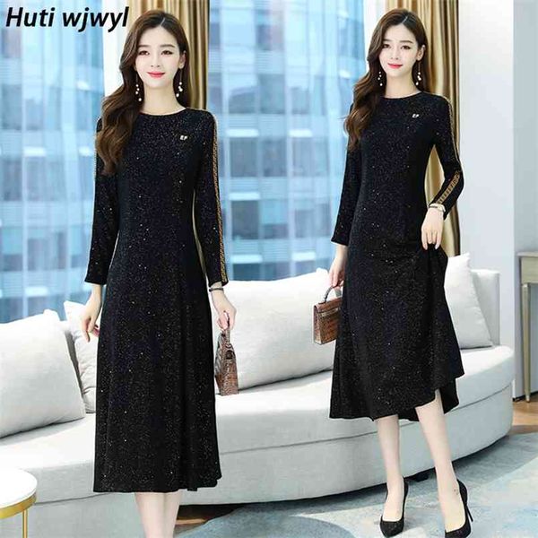 vintage black midi sequin dresses autumn winter 3xl plus size runway maxi dress elegant women bodycon party evening vestido 210528, Black;gray
vintage black midi sequin dresses autumn winter 3xl plus size runway maxi dress elegant women bodycon party evening vestido 210528, Black;gray