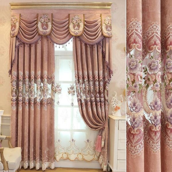 european style curtains for living room dining bedroom luxury embroidery fabric brown pink curtaintulle custom curtain valances & drapes
european style curtains for living room dining bedroom luxury embroidery fabric brown pink curtaintulle custom curtain valances & drapes