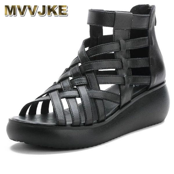 sandals mvvjkee summer heighten shoes wedge female open toe casual comfortable genuine leather women'ssandal, Black
sandals mvvjkee summer heighten shoes wedge female open toe casual comfortable genuine leather women'ssandal, Black