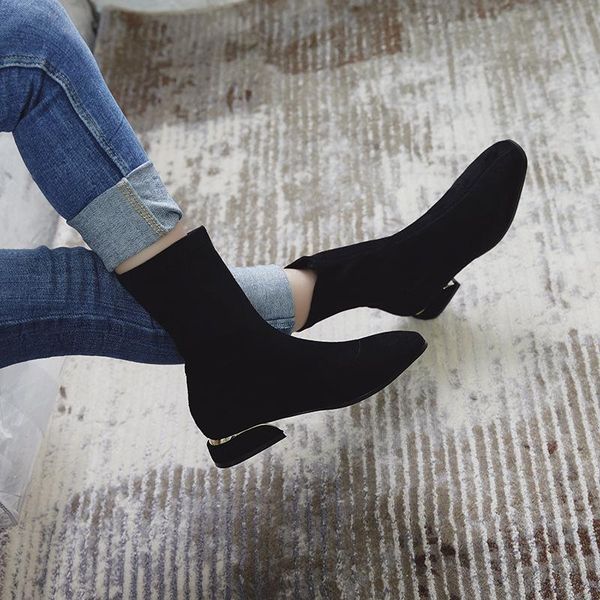 boots fashion novelty women autumn ankle flock casual solid vintage short square toe low winter shoes plus size, Black
boots fashion novelty women autumn ankle flock casual solid vintage short square toe low winter shoes plus size, Black
